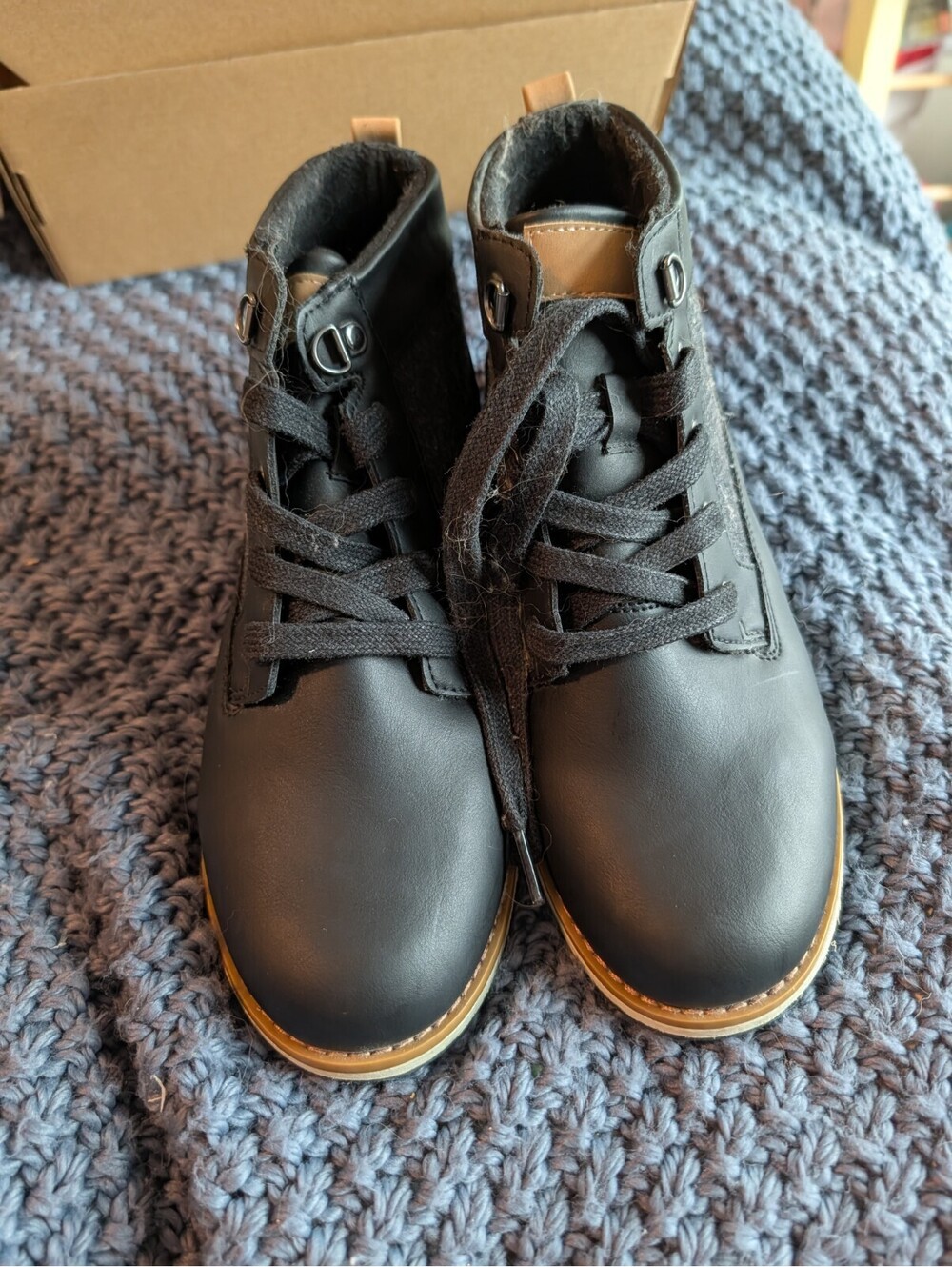 Cat & Jack Kids Black And Grey Boots Size 6 Brand New